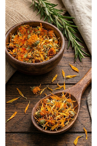 HERBONİ Calendula Flower 80g, Orange Marigold, Pol Marigold, Calendula Officinalis, Natural and Without Additives