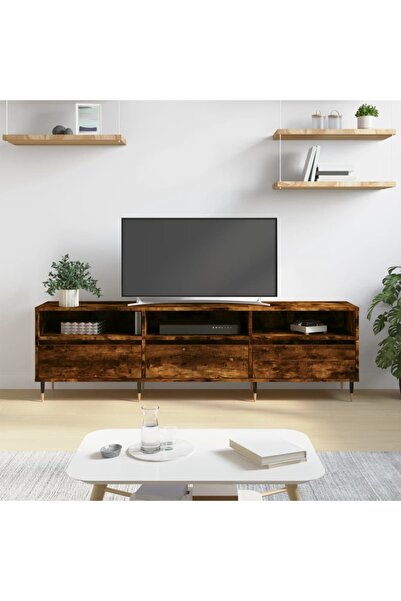 Concept Comodă TV, stejar fumuriu, 150x30x44,5 cm, lemn prelucrat