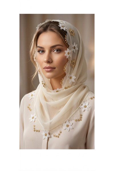 NUMİSTORE İğne oyası kırem renk namaz örtüsü