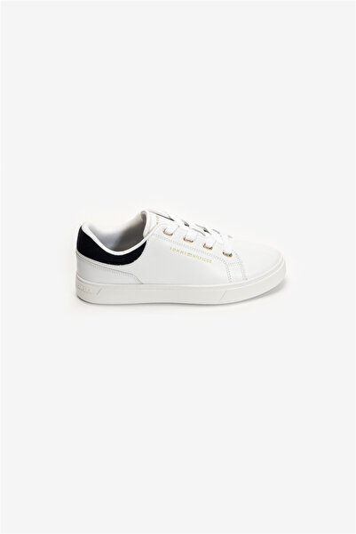 Tommy Hilfiger Women Ecru & Coastal Taupe Casual Cupsole Low Top Sneakers