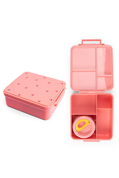 Cocobee Cherry Tritan Bento Lunch Box With Food Jar, 4 Compartments, Bpa Free...
