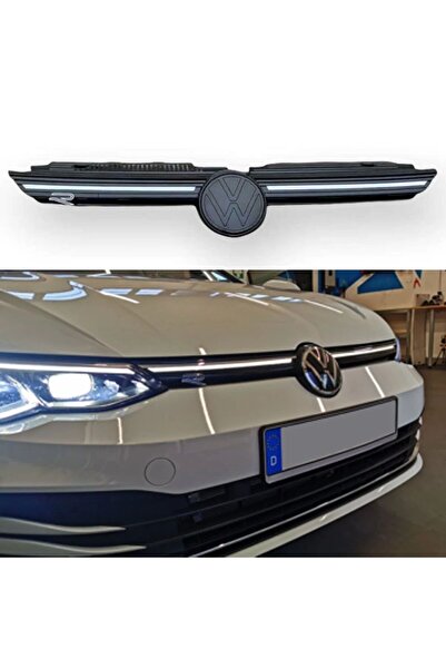 autogp Vw golf 8 R ön panjur ızgara ledli krom şerit 2020+