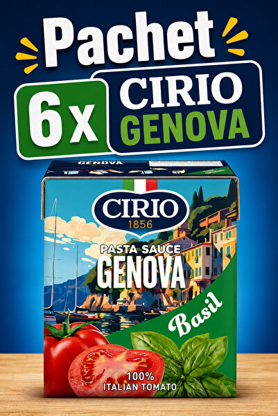 Cirio Pachet 6 x Sos pentru paste cu busuioc GENOVA 340g