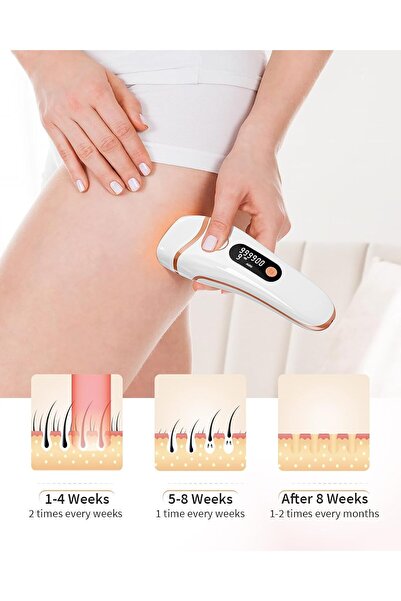 Arabest Ice Cooling 3-in-1 IPL Hair Removal Device, 9 Levels for Face Legs Bi...