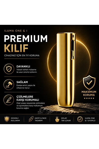 Zigver IQOS ıluma one shine gold kılıf(sadece kılıftır terrea ile çalışan cih...