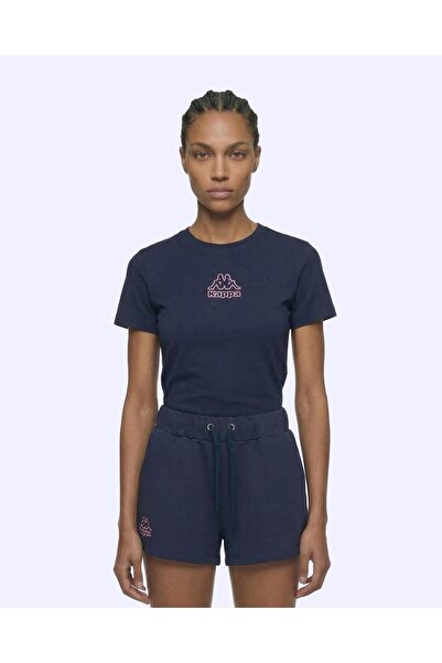 Kappa Logo Cindyna Tee Kadın Lacivert Regular Tişört