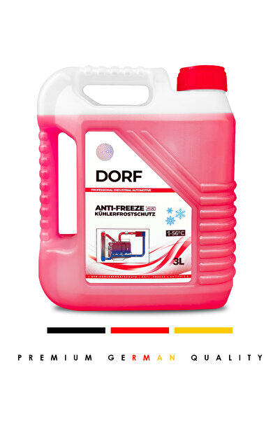 dorf Germany Organik Kırmızı Antifriz Dört Mevsim Üstün Koruma 3 Lt Üretim 02...