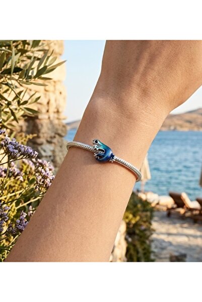 My Story Metalik Mavi Geko Charm