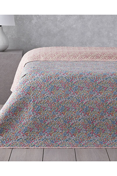 English Home Floral Serenade King Size Çok Amaçlı Örtü 240x220 cm Mavi