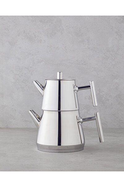 English Home New Aden Çelik Çaydanlık 0,75 L-1,75 L Silver