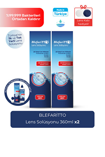 BLEFARİTTO Blefaritto 2 Adet 360 ml Lens Solüsyonu Çanta Boy Tto 60 ml Çanta ...