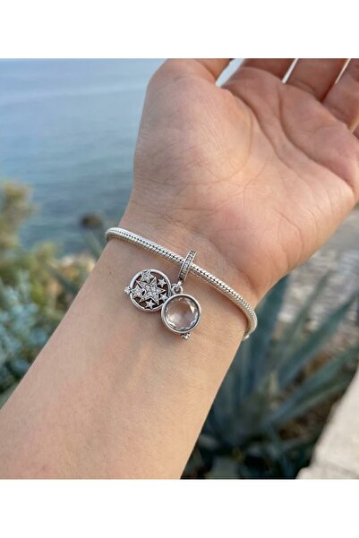 My Story Büyüteçli Yıldız Sallantılı Gümüş Charm