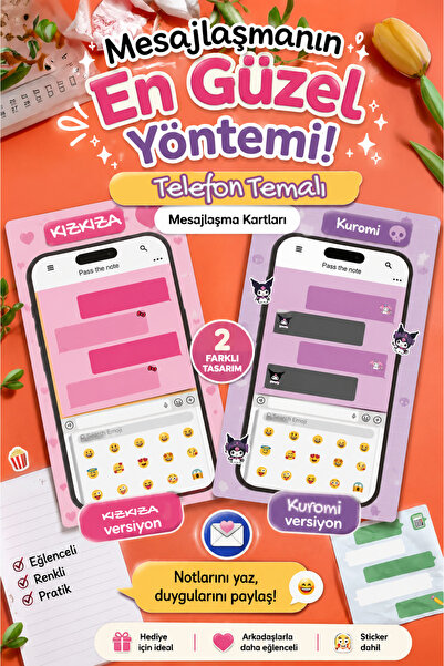 Zodiac Store Cep Defteri Kız Paketi – Kuromi ve Kitty Temalı 2'li Set Hello