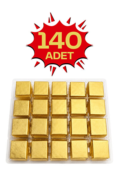 Bubi Çikolata Altın Sargılı Sütlü Madlen 140 Adet İkramlık Çikolata