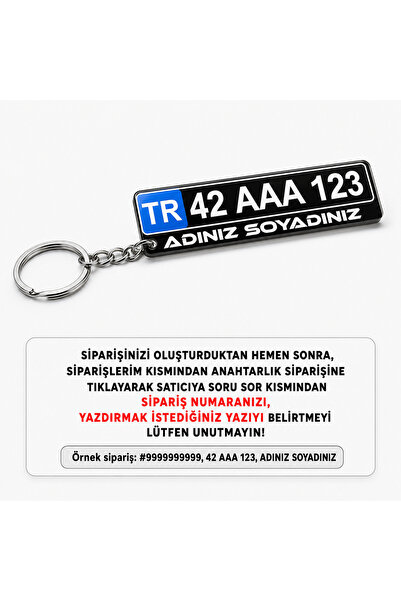 karbonsoft Kişiye Özel Pleksi Plaka Anahtarlık