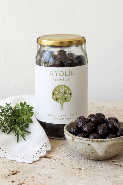 Ayolis Premium Gurme Yuvarlama Siyah Zeytin XL 650 g