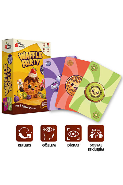 Playever Waffle Party, Dikkat, Görsel Algı Ve Refleks Geliştiren Kart Oyunu (...