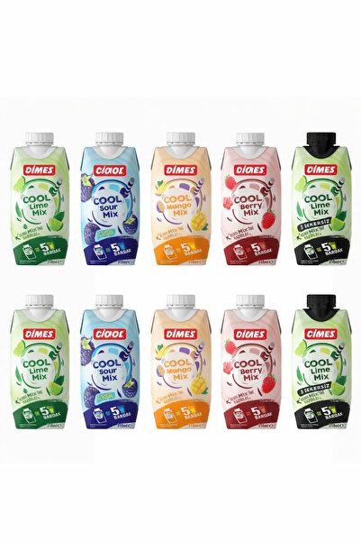 Dimes Cool Mix Super Set 10 lu Karma (Cool lime,Berry,Sekersiz,Mango,Karpuz)