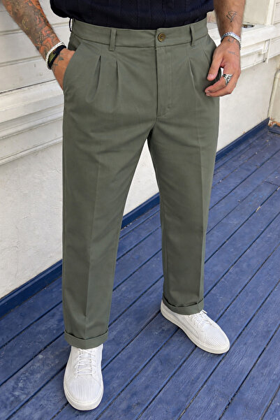 DAMGA JEANS Pantaloni pentru bărbați, cu talie înaltă, croială normală, din ț...