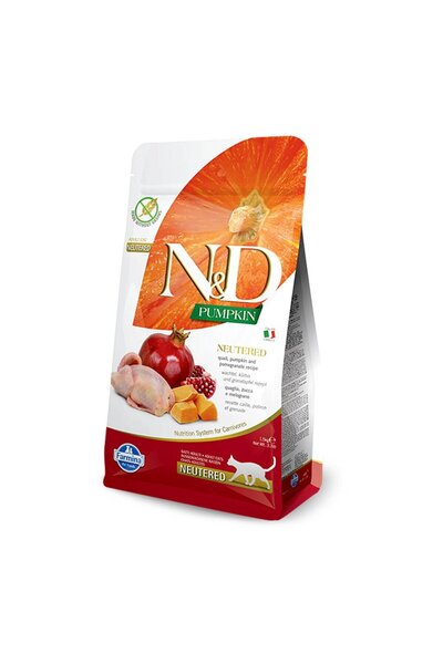 N&D Tahılsız Bıldırcın&Balakabaklı&Narlı Kısır Kedi Maması 1,5 KG