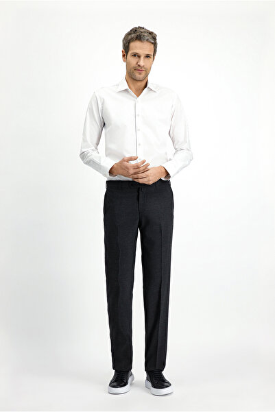 Abdullah Kiğılı 7 Drop Slim Fit Slim Fit Wool Classic Fabric Trousers