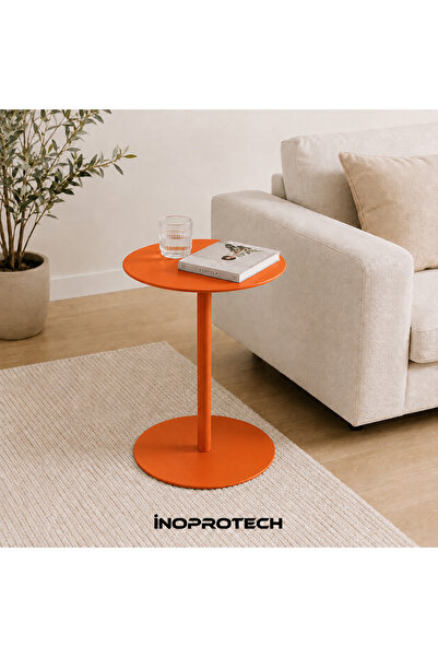 İnoprotech Luna Metal Yuvarlak Yan Sehpa 55*40*35 CM