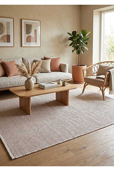 Frenda Bohem Şönil Pamuklu Jaipur Örgülü Kilim Dokuma Halı Jp02 Kırmızı
