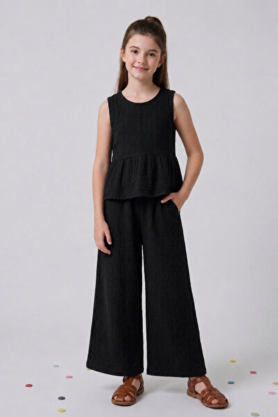 Angel&Co. Girls Clothing Bluză și pantaloni din muselină pentru fete, set de ...