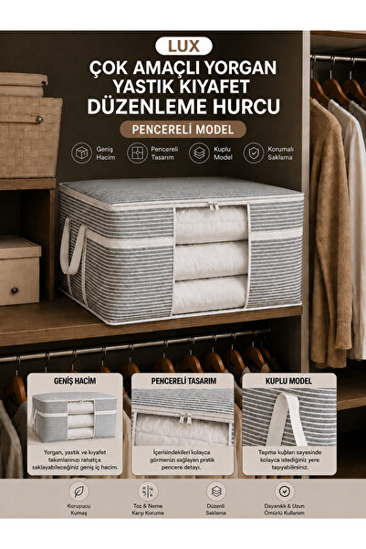 Özlem Toys Πολυτελής Διαφανής Παπλωματοθήκη πολλαπλών χρήσεων Οργανωτής απορρ...
