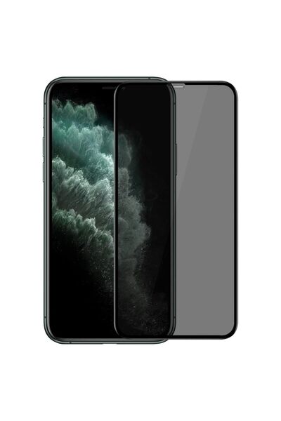 Powerfox iPhone 11 Uyumlu Privacy Hayalet Kırılmaz Cam Tam Kaplayan Gizlilikli Ekran Koruyucu 9H