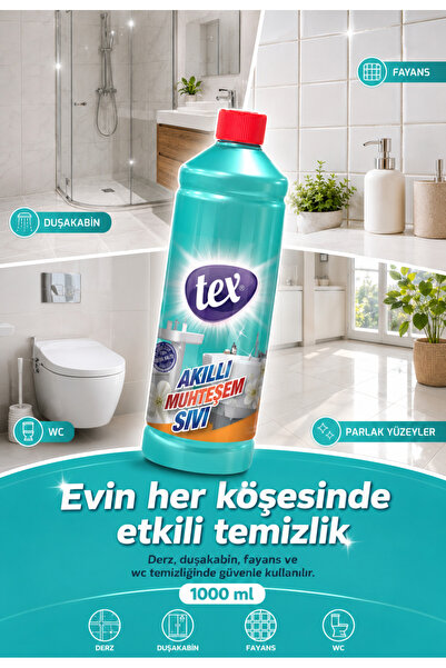 Tex Akıllı Muhteşem Derz Temizleyici – Güçlü Leke ve Kir Çözücü, Derinlemesine Temizlik