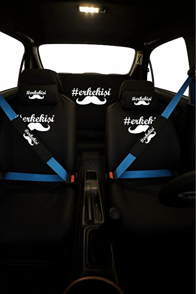 TKY Tasarımı Kendin Yap Men's Business Printed 8-Piece Car Seat Cover Set