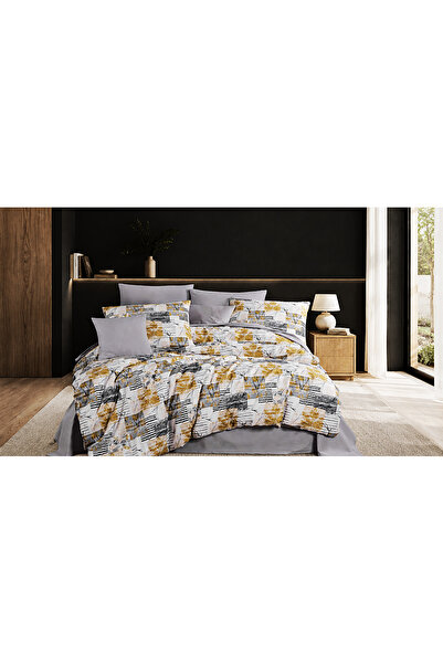 Generic Brand Double Ranforce Duvet Cover Set 100% Cotton Serra Gray