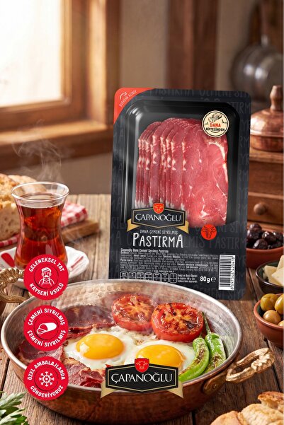 Çapanoğlu Dana Biftekten Dilimli Pastırma 80 gr Çemensiz Kayseri Usulü Kahval...