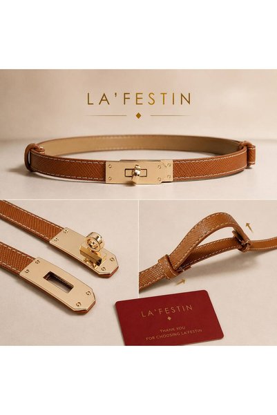 LA'FESTİN حزام رفيع قابل للتعديل، حزام البنطلون، حزام القميص، حزام السترة