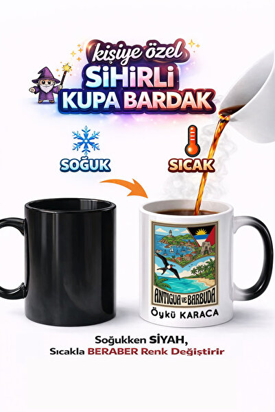 Kirbi Reklam Antigua and Barbuda - Antigua and Barbuda City Printed Porcelain...