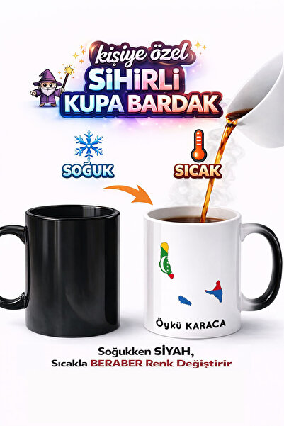 Kirbi Reklam كوب سحري من البورسلين مطبوع عليه علم جزر القمر هدية