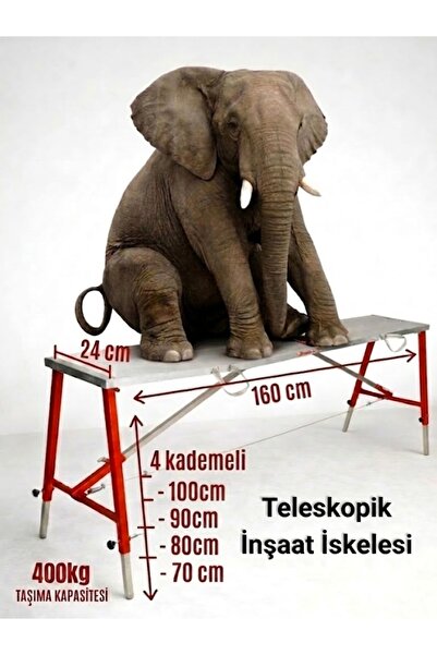 Midilli Teleskopik Alüminyum Gövdeli Çelik Ayaklı Teleskopik İnşaat İskelesi ...