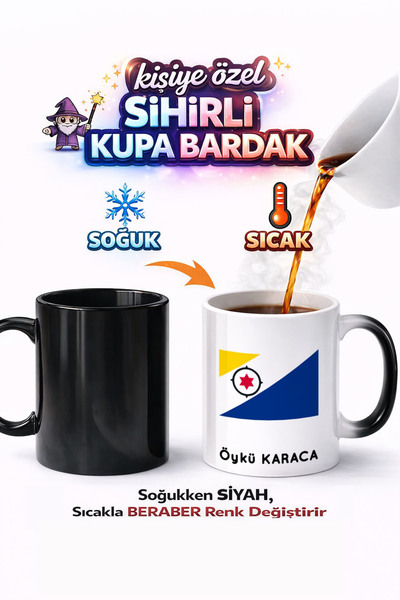 Kirbi Reklam كوب سحري مطبوع عليه علم هولندا الكاريبي هولندا، هدية مميزة