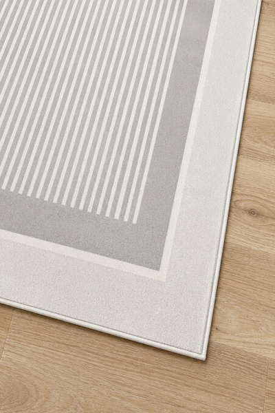 Chilai Home Toa Grey Makinede Yıkanabilir Kaymaz Taban Leke Tutmaz Dijital Salon Halısı Mutfak Halısı ve Yolluk