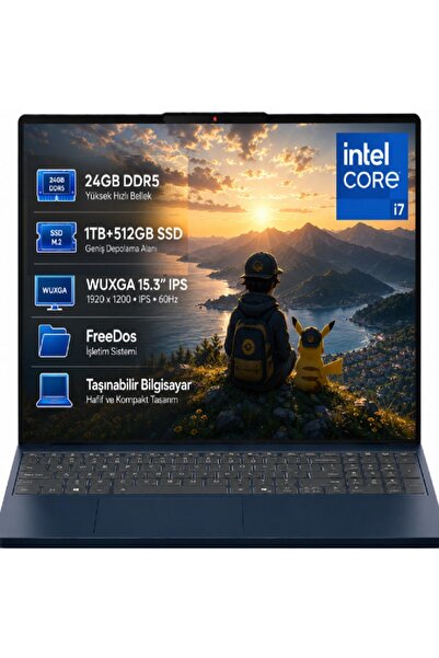 LENOVO IP3 83K10061TR-05 i7-13620H 24GB DDR5 1TB+512GB SSD WUXGA 15.3" IPS 60...