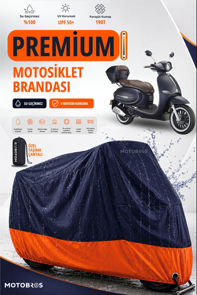 Motobros غطاء دراجة نارية من نوع Arora Cappucino 50، غطاء محرك مقاوم للماء، ق...