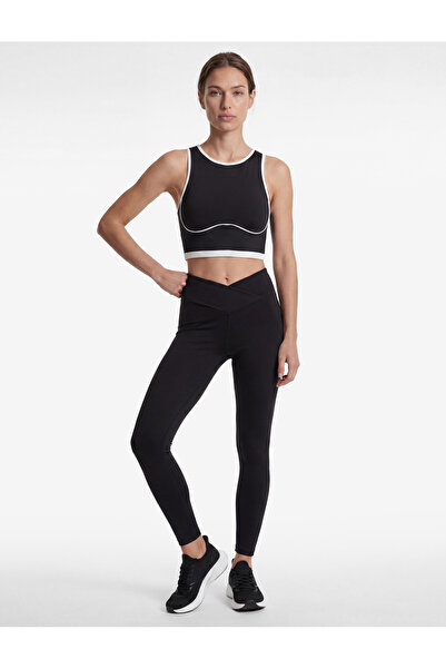 High Waist Slim Fit Belt Detailed Sports Tights