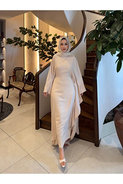 bybusgulce Diana Abaya Soft Krep Kumaş Standart Beden Tesettür Abaya