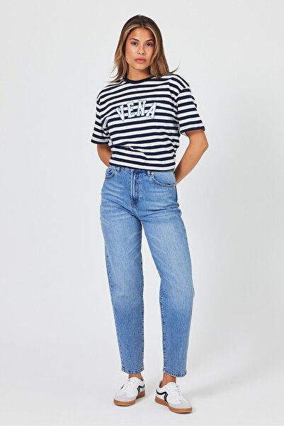 VENA Pantaloni de damă Petra Sky Blue Boyfriend Jean - Sky Blue
