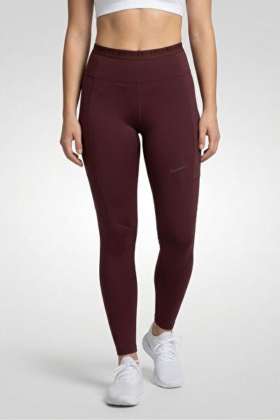 Nike Women Tight Fit Running Leggings, Maroon