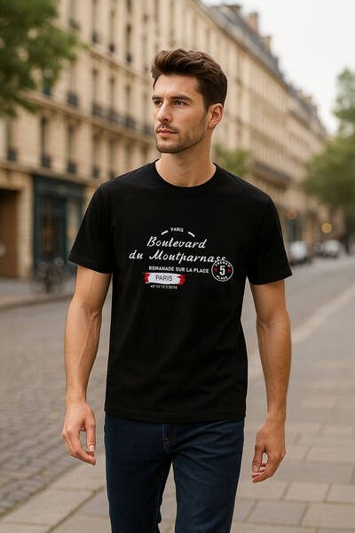 MARKAPIA Muškarac okrugla kragna Štampano T-shirt