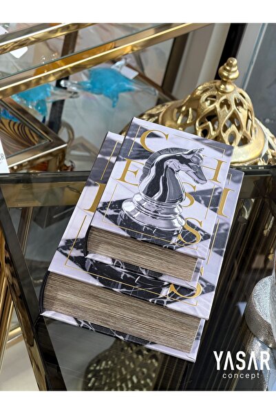 YASAR CONCEPT Set cutie decorativă pentru cărți Checkmate