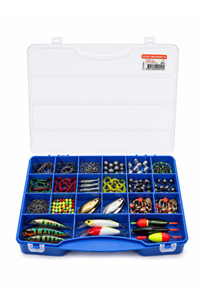 FERAH PLASTİK Balıkçı Organizer Kutusu Olta Malzemesi Kutusu Çok Bölmeli Plas...