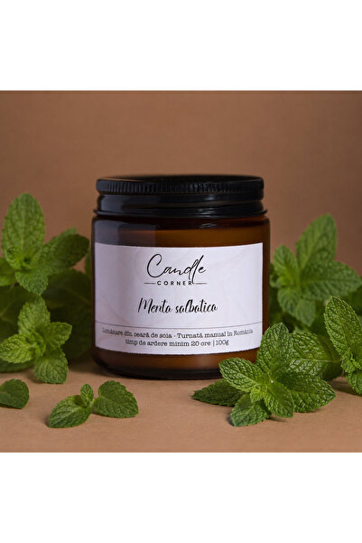 Candle Corner Lumânare parfumată din ceară de soia 100g, recipient din sticlă...